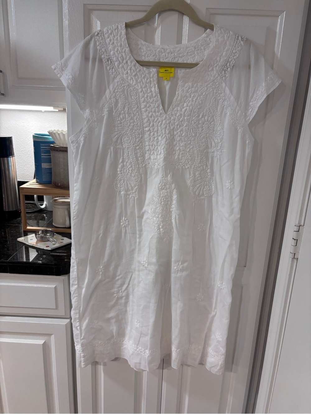 Roberta Roller Rabbit White Embroidered Cotton Midi Dress - Picture 2 of 5